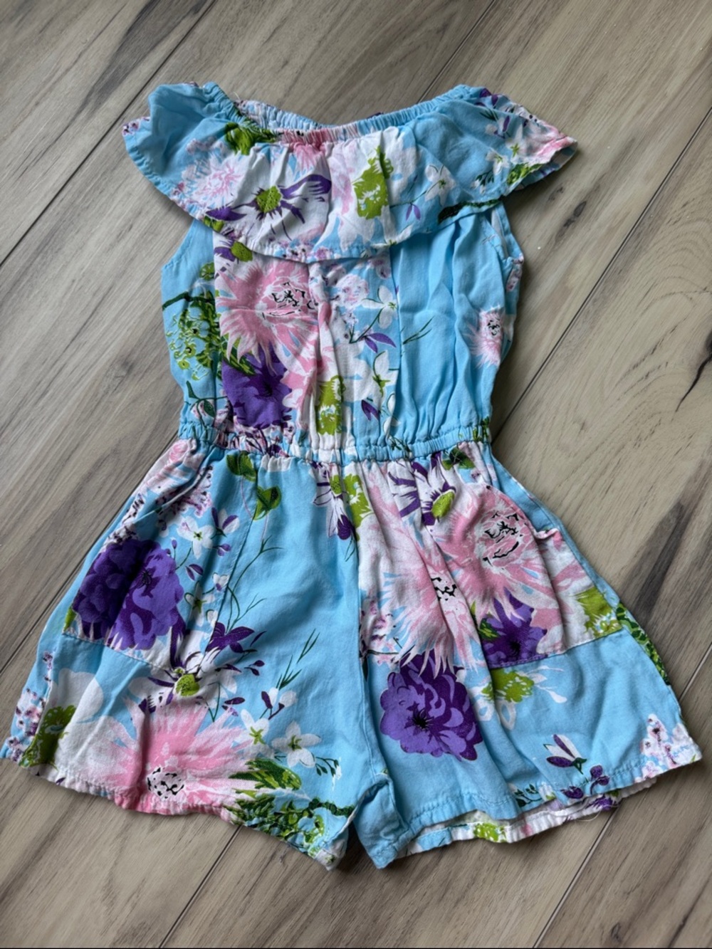 Floral off shoulder romper